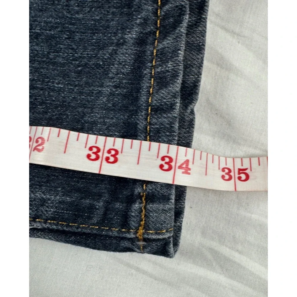Aeropostale Mens Slim Straight Jeans Dark Wash Blue Button Fly 32x34 Denim